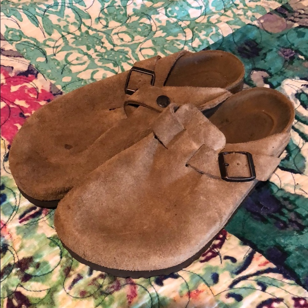 Birkenstock Size 38 Boston Suede Clogs